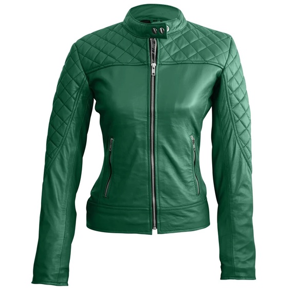 Green Quilted Women's Jacket - Picture 1 of 3